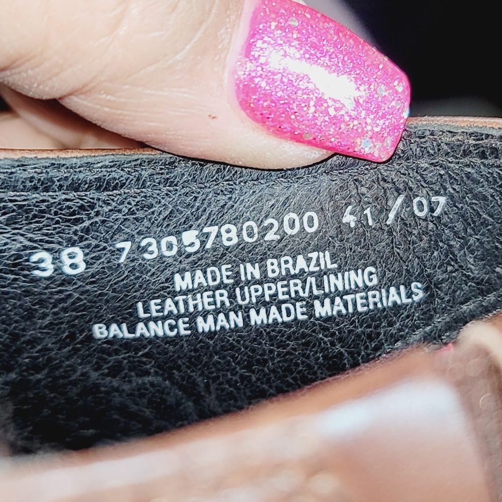 DANSKO MADORI Brown Vegan Leather Slide On Elastic Strap Clogs Sz 7.5/8 - Picture 10 of 12